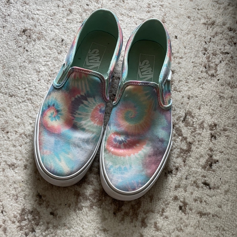 Women's Tie Dye Rainbow VANS Size 8.5 Slip On